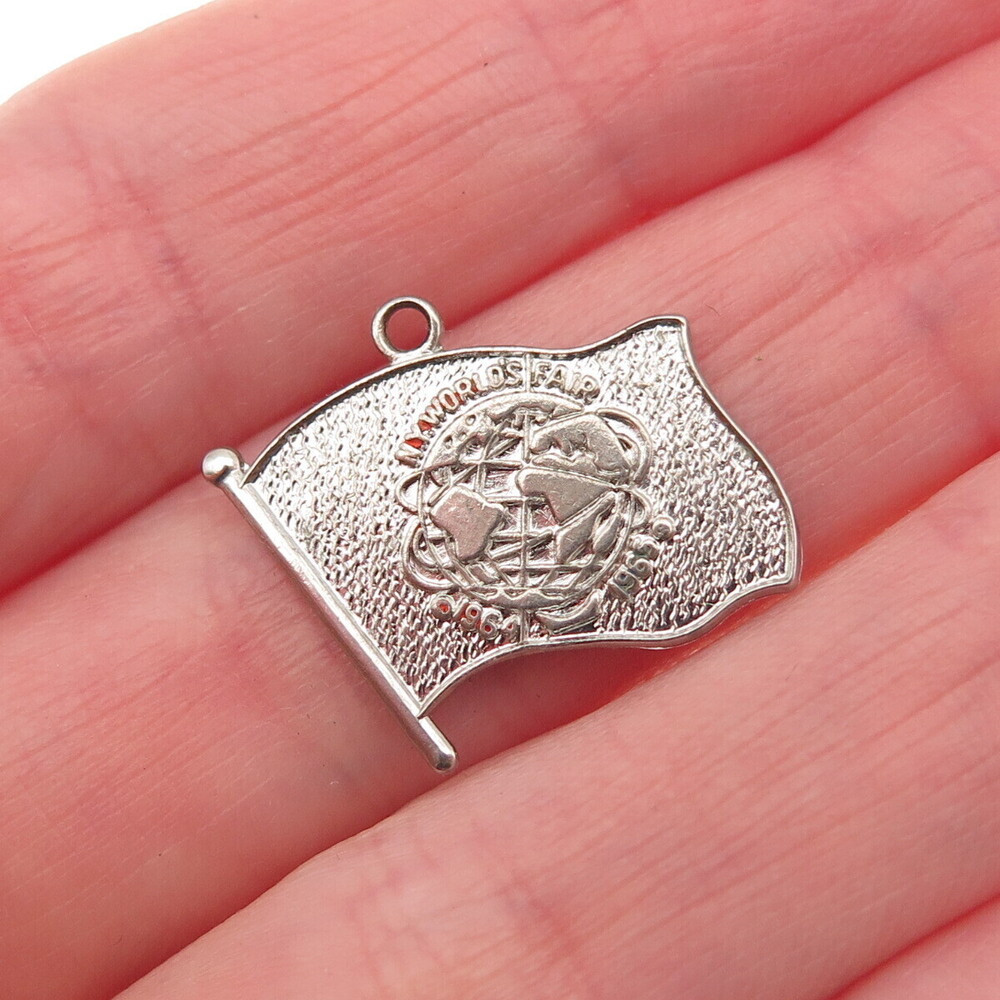Elco Sterling Silver Vintage 1964-65 New York World's Fair Mini Charm Pendant
